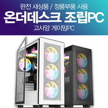 온더데스크 게이밍 조립컴퓨터 조립PC 고사양 롤 피파 오버워치2 발로란트 서든 로스트아크 배그 아이온 디아블로 게임용 데스크탑 본체, 선택6, SSD 1TB변경