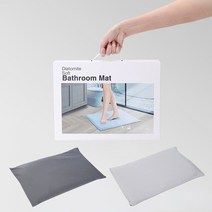 안녕마켓 빨아쓰는 규조토 발매트 세척 욕실 화장실, 발매트1개+커버2개(회색/진회색)세트