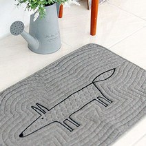 독특한 애니멀 패턴 퀄팅 폭스 발매트 2컬러 매트 _ 6501209EA, $ 여우자수 블랙