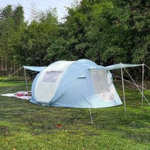 조엘리 마카롱 원터치 캠핑 텐트, 3-4인용, 마카롱 블루