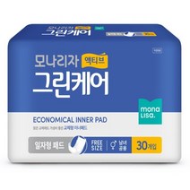 모나리자 액티브 그린케어 일자형 성인패드, 30매입, 8팩
