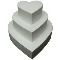 하트 클레이 케이크 모형 케익 스티로폼 높이 6cm, 미니3호-지름12cm-높이6cm
