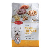 바우와우 더블 치즈롤 소고기&연어 1kg
