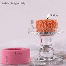 비 스틱 버블 큐브 양초 실리콘 몰드 아로마 테라피 석고 DIY 수제 비누 용품, Small Rose
