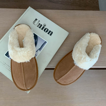 라헬슈즈 소가죽 어그 슬리퍼 4cm