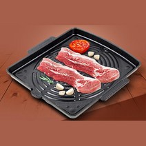 바베큐 목살 홈파티 고기 불판 팬 돌판 구이팬 그릴팬 고기팬 스테이크 삼겹살불판, 컴팩트 구이판