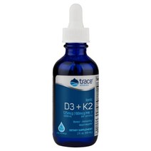 미량 미네랄 | 액체 이온 비타민 d3 + k2 | 125mcg(5000iu) d3 100mcg k2 | 집중식이 보조제 | 강한 뼈 치아 심장 건강 및 면역 지원 | 2온스