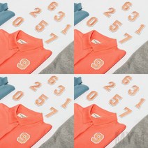 마이몰12 의류 패치 숫자 코랄 글자패치 와펜부자재