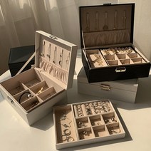 3단 주얼리 보관함 화장대 수납함 목걸이 정리함 팔찌 트레이 반지 피어싱 보관함 악세사리 진열대