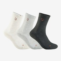 발냄새 안나는 볼트론 심리스 항균 소취 크루 삭스 3세트, 크루 남성[250~285mm], 차콜블랙 3개
