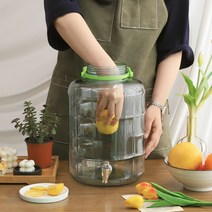 유리 수도꼭지 효소병 과실주병 담금주병 5L-15L, 디스펜서 효소병 15L, 1개