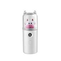 얼굴 스티머 피부 안면 가습 미스트기 워터 아쿠아 필링기 30ml 미니 나노 안개 분무기 쿨러 기선 가습기 USB 충전식 보습 Nebulizer 뷰티 스킨 케어 도구, [05] B white