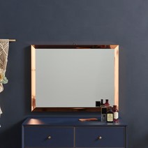 이프자인 데일리 골드 사각 인테리어 벽거울, 크롬