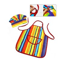 엄마랑 요리 유아 무지개앞치마 요리모자 집콕 준비물 쉬운탈의 만들기 놀이용 유치원
