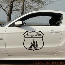 Camp Life Hunter 자동차 스티커 하이킹 데칼 연료 탱크 커버 도어 창문 트렁크 오토바이 헬멧 VW Golf Pol, 03 금_02 30x29cm