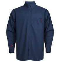 WORKWEYA FR 용접 셔츠 212.6g(7.5온스) 면 버튼 다운 내화성 남성용 카키, XX-Large_Navy