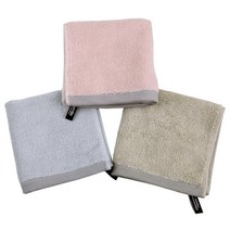 소프트한 모달사 이름자수 어린이집 고리 수건 타올 50G 30X30cm 핸드타월 5장, 그린