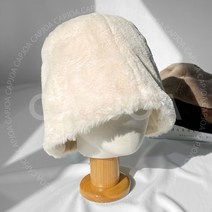 퍼 로우 버킷햇 벙거지 겨울 밍크 털 모자