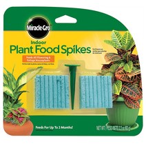 미라클 그로 프루트 앤 플랜트 푸드 스파크 62g Miracle-Gro Indoor Plant Food Spikes Includes 48 Spike, 1