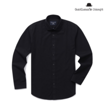 젠틀맨즈컨셉 에센셜 블랙 솜털 셔츠 _0DSRC04GSB