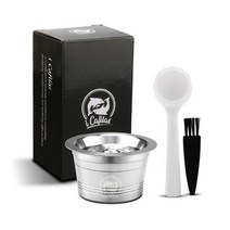 환경보호 일리 리필캡슐 ICafilas 스테인레스 스틸 재충전 용 재사용 가능한 Cafissimo 커피 캡슐 Cafeteira 필터 Caffitaly amp Tchibo Clas, 탬퍼 1 개