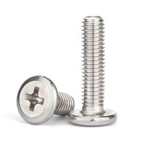 M6 10개 초저두 볼트 십자 헤드 A270 CM 크로스 필립스 플랫 웨이퍼 헤드 나사 볼트, M6 (10pcs), 10mm