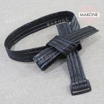 Makone 상표등록 여성 와이드 리본 벨트 두꺼운 밴딩 패딩 벨트 벨티드 패딩 여자 허리끈 코트끈