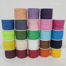 와요또 1mm 컬러 왁스끈 70m 소품 목걸이 팔찌 만들기 팔찌끈, 2.대추