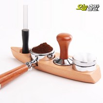 커빙 콤팩트 탬핑스테이션 우드 탬핑매트 디스트리뷰터 레벨링툴 탬퍼 받침대 바텀리스 포터필터 거치대, 콤팩트 탬핑스테이션(58mm전용)