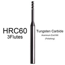 앤드밀 엔드밀 HRC60 정밀 소형 카바이드 밀링 커터 1개 깊은 홈 텅스텐 CNC 금속 알루미늄 비트용 긴 목 프레이 즈 154377, D1.0-L16.0-H04, LN60-3AL