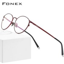 연예인 반무테 금테 반뿔테 대두 성시경 안경테 FNEX 순수 티타늄 남자 빈티지 라운드 광학 디자이너