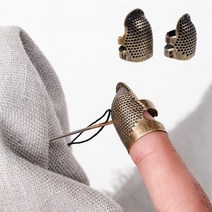 핀 쿠션 재봉 핀봉 바늘 꽂이 1Pc 골동품 금속 손가락 보호기 바느질 액세서리 골무 반지 Hand워크ing, M, Bronze 1pc