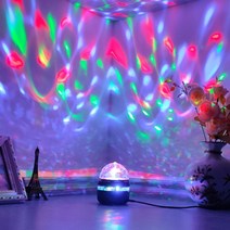 레이져프로젝터 움직이는 무대조명 램디스코 볼 라이트 DJ 크리스마스 프로젝터 스트로브 파티 음악 자동차, 04 Blue_01 Crystal Cover
