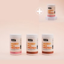 [3+1] 뉴제스트피 프로틴 식물성 완두콩 단백질 파우더, 딸기맛, 딸기맛, 초코