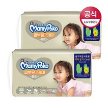 마미포코기저귀 피부온기케어 대40P(여)x2팩, 단품