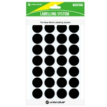 유니온플러스 unionplus 원형스티커일반(330/흑색) UL-330BK 19mm 1개
