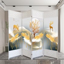 래핑칸막이 중국 스타일의 스크린 접는 스크린 파티션 벽 현대 미니멀리스트 거실 침실 아름다움 건강 천 스크린 커튼 모바일 접는, 높이 1.8m  너비 50cm 양면 팬 4개