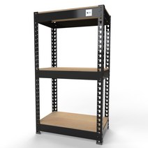 울트라랙 3단 블랙 일체형 기둥 철제선반 무볼트 조립식 앵글 선반 베란다 펜트리 선반장 가정용 창고용 수납 및 다용도, 800  400  2100