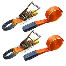 베스트 앤서 하체 고정 고정 벨트 래싱 벨트 타이 다운 와카 파단 하중 2000kg 2개 세트 벨트 폭 50mm 고정측 1m 권측 10m 래칫 벨트 I후크 로프 훅 대응 와카 아이 타입