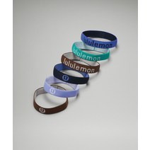 미국 룰루레몬 LULULEMON 207840 플랫 헤어 고무줄 6 팩 - 와일드 인디고/몰디브 그린/자바/트루 네이비/블루 히아신스/자바, Wild Indigo/Maldives Green/Jav