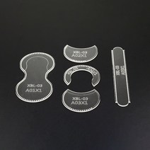 투명 가죽 공예 아크릴 지갑 빈티지 지갑 가방 패턴 스텐실 패턴 diy 세트