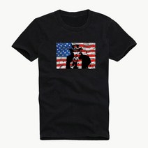 UNCLE_SAM 빅사이즈 라운드넥 프린팅 레터링 반팔 프린트 티셔츠 반소매