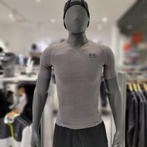 [언더아머] NC강남점 가볍고 내몸에 꼭 맞는 최고의 운동복 남성 HeatGear 아머 컴프레션 반팔 티셔츠 그레이 1361518-[090]