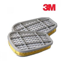 3M 방독필터 1봉 2개입 방독 산업용 방독면 일반방독면 미세먼지차단
