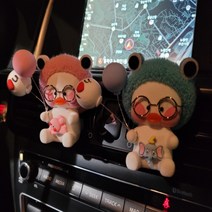 귀여운차량용방향제 캐릭터 피규어 오리 고체 자동차 방향제, 오렌지개구리 머리띠 오리, 아로마 아쿠아오션, 2개