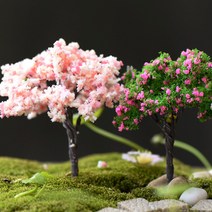 프로사부작 벚꽃 미니어처 피규어 테라리움 화분꾸미기 인테리어장식용소품 석고방향제재료 다육이꾸미기 선반데코, 벚꽃핑크1개