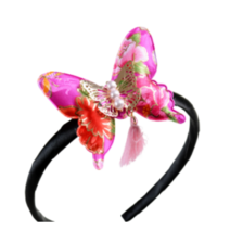 SOY 여아 한복 나비 헤어 장식 아동 헤어밴드 머리장식 어린이 머리띠 한복소품 악세사리