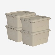 리바트키친 모아 리빙박스 24L, 머드, 4p