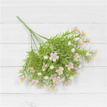 물망초 실크플라워 조화부쉬 안개꽃 믹스, 퍼플