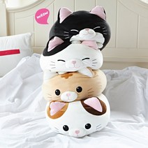 모찌모찌 만두 고양이 쿠션 인형 50CM 5종 모음, 만두(삼색이)M